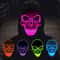 LED Skull Mask Glowing Halloween Cosplay Mask With Cold Light Effects 0