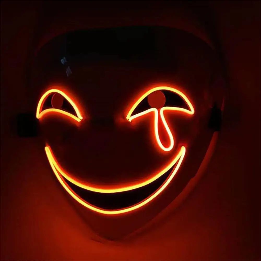 GlowGrin LED Clown Mask Light Up LED Clown Mask For Halloween Cosplay Scary Party Costumes 8