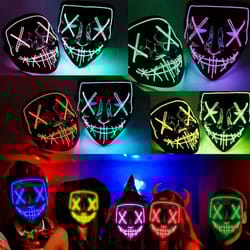 neon glow led purge mask – wireless light up halloween cosplay mask