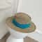 Handmade Straw Beach Hat Elegant Panama Hat For Women With Concave Flat Brim Sun Protection 8