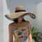 Vintage Foldable Straw Womens Sun Hat With Wide Brim UV Protection Beach Visor 3