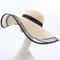 Vintage Foldable Straw Womens Sun Hat With Wide Brim UV Protection Beach Visor 7