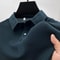 Classic Comfort Mens Polo Shirt Breathable Business Casual Short Sleeve Polo 2