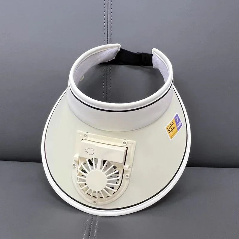 BreezeShade USB Rechargeable Cooling Fan Hat Breathable Sun Visor Hat With BuiltIn Fan 6
