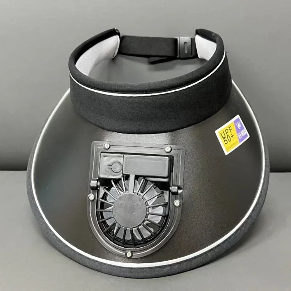 BreezeShade USB Rechargeable Cooling Fan Hat Breathable Sun Visor Hat With BuiltIn Fan 7