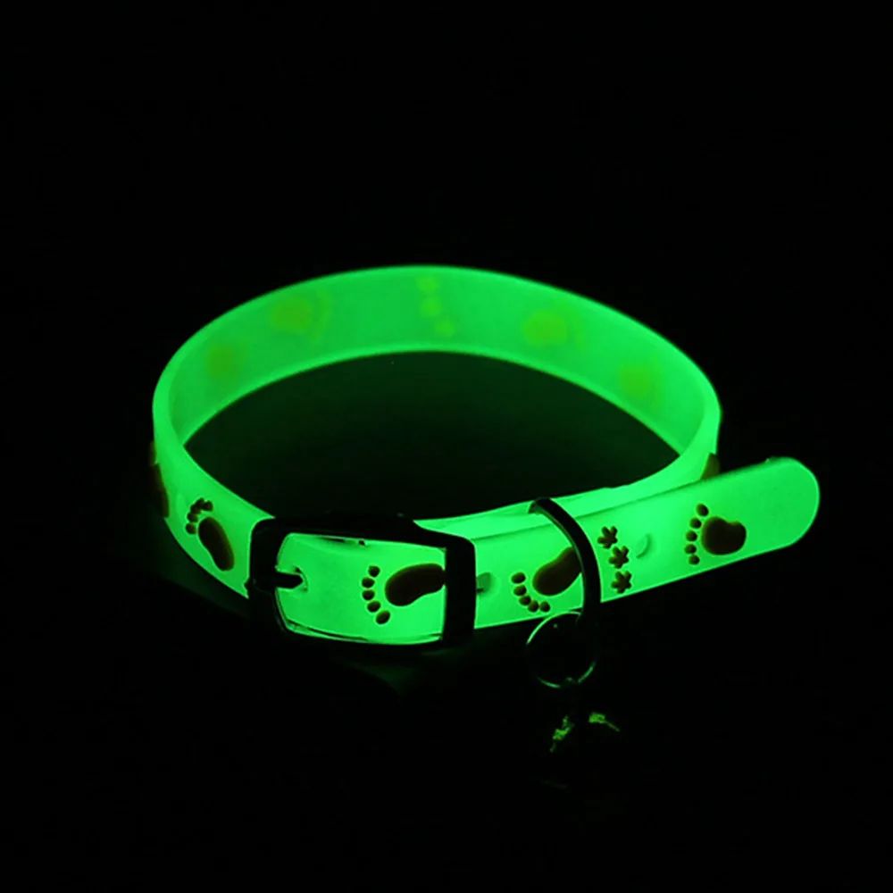 GlowSafe Cat Bell Collar Glow In The Dark Cat Collar For Cats Small Dogs 1