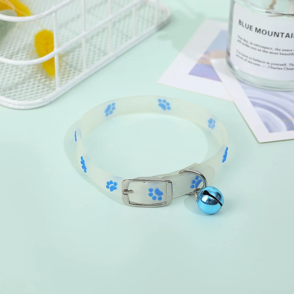 GlowSafe Cat Bell Collar Glow In The Dark Cat Collar For Cats Small Dogs 7