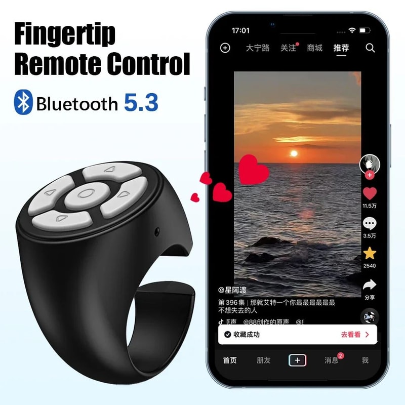 SmartScroll Bluetooth Scrolling Ring Remote For Phones TikTok 2
