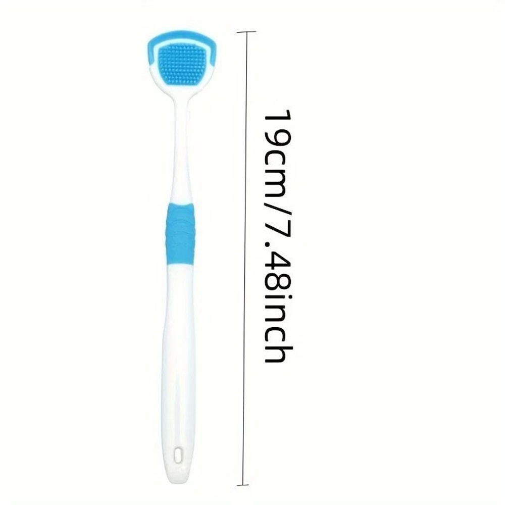 SoftFlex Silicone Tongue Scraper Brush Reusable Silicone Tongue Cleaner For Fresh Breath Oral Car 4