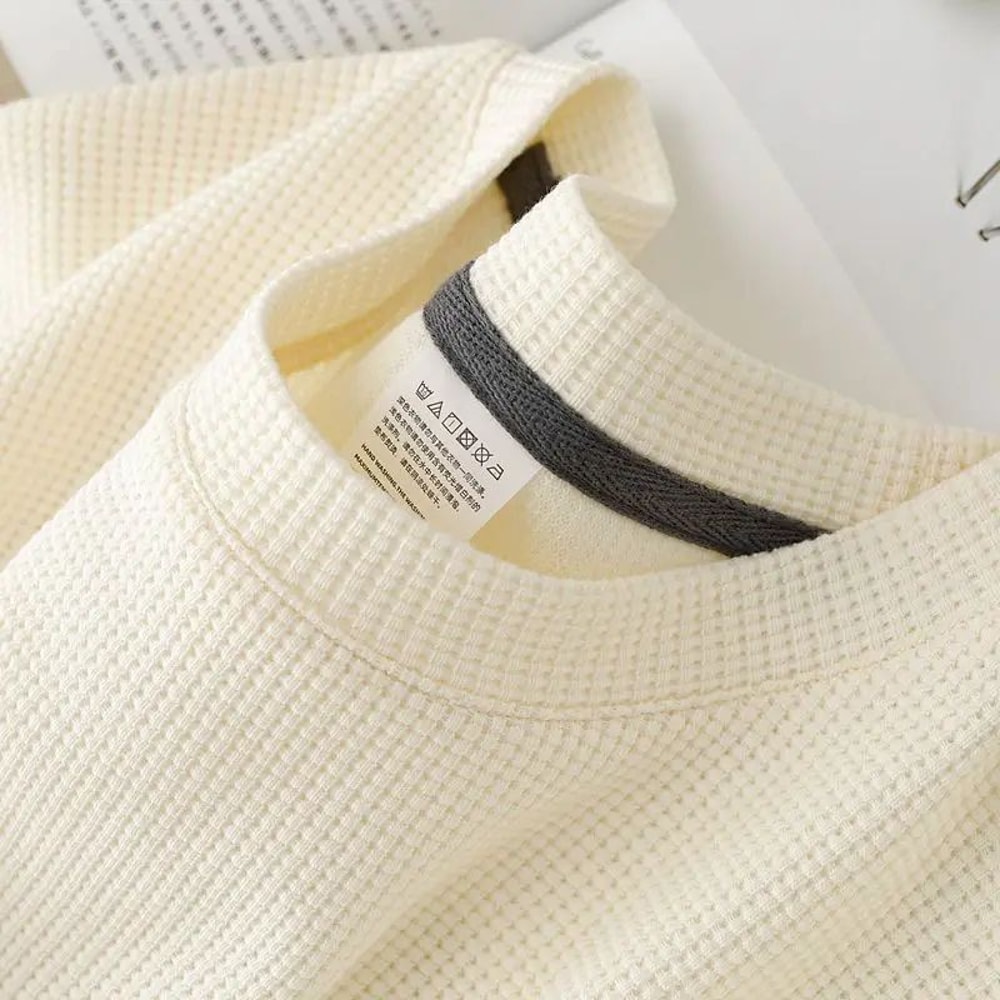 Mens Waffle Knit Summer Comfort Tee Breathable Casual Short Sleeve TShirt 7