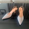 Pearl Slingback Heels For Women Elegant Pointed Toe Pumps 5