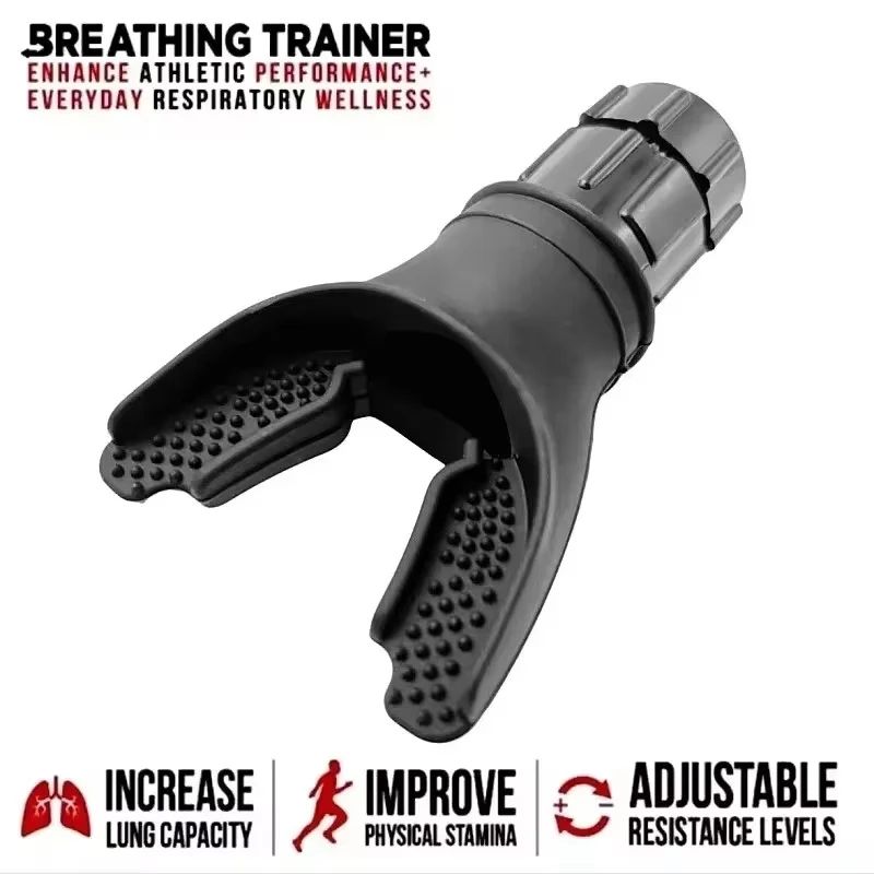 Portable Breathing Exercise Device Adjustable Lung Exerciser Respiratory Muscle Trainer 1