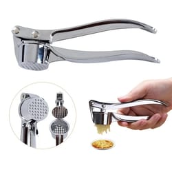 heavy-duty zinc alloy garlic press crusher – ergonomic manual garlic mincer tool