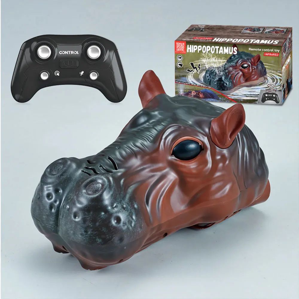 Hippo Splash Pro RC Hippo Boat 24GHz DoublePropeller Water Spraying RC Boat For Pools Lakes 0