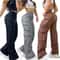 UrbanEase Womens Cargo Pants High Waisted Baggy Wide Leg Y2K Trousers 0