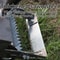 HeavyDuty Hand Push Hoe Wheeled Weeder Manganese Steel Sawtooth Garden Weeding Tool 0