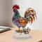 Colorful Acrylic Rooster Ornament Artistic Farmhouse Rooster Desk Decor Figurine 1