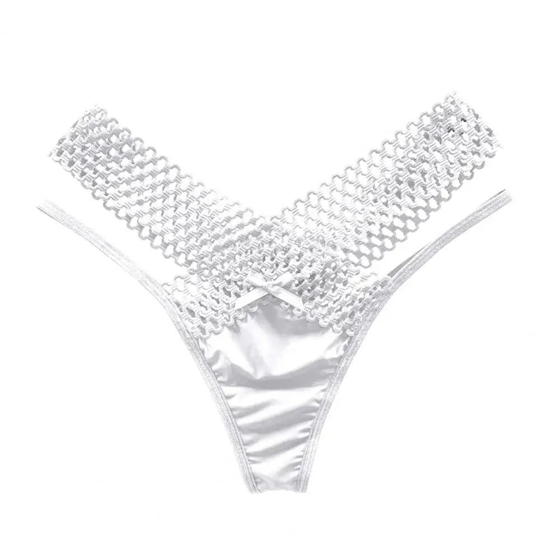 French Strappy Womens Mesh Thong Low Rise Sheer Lingerie 6