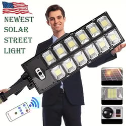 ultra-bright 504 led solar street light with motion sensor outdoor light and remote control