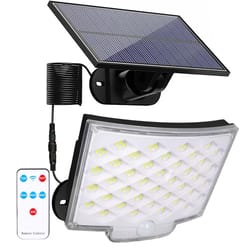 solarguard pro solar motion sensor light with separate panel – waterproof solar flood light outdoor for garden & garage