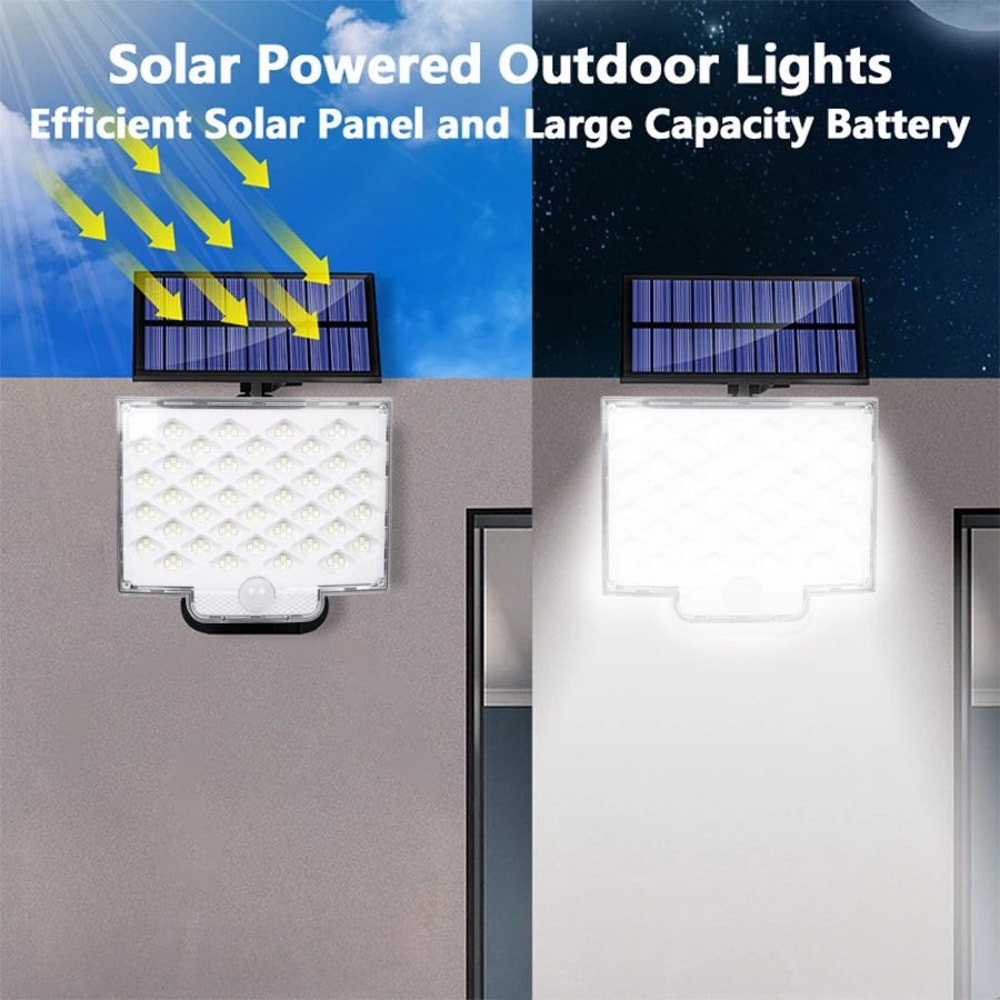 SolarGuard Pro Solar Motion Sensor Light With Separate Panel Waterproof Solar Flood Light Outdoor 4