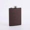 Brown Leather Hip Flask For Whiskey Portable Stainless Steel Flask In 6oz Or 8oz 4