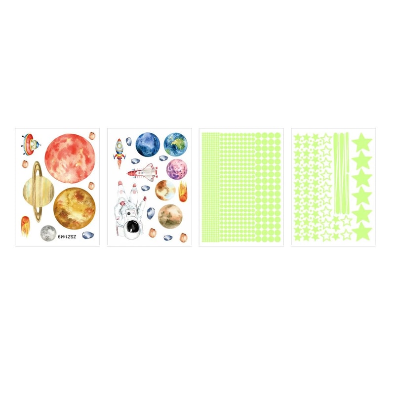 Glow In The Dark Stars Wall Stickers 849PCS Luminous Star Planet Ceiling Decor Set For Kids Rooms 3