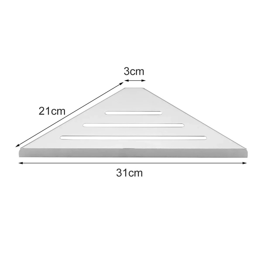 304 Stainless Steel Corner Shower Shelf No Drill Bathroom Corner Organizer 2