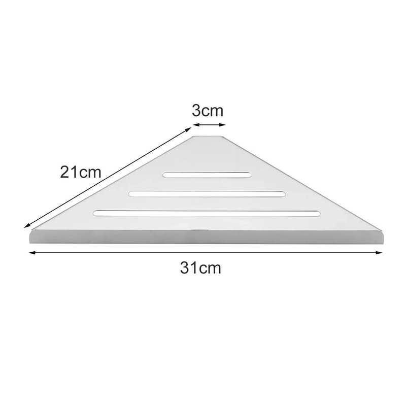 304 Stainless Steel Corner Shower Shelf No Drill Bathroom Corner Organizer 2