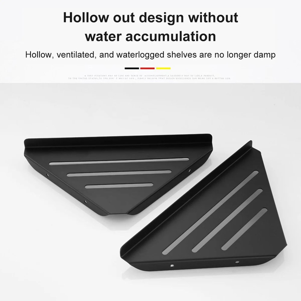 304 Stainless Steel Corner Shower Shelf No Drill Bathroom Corner Organizer 5