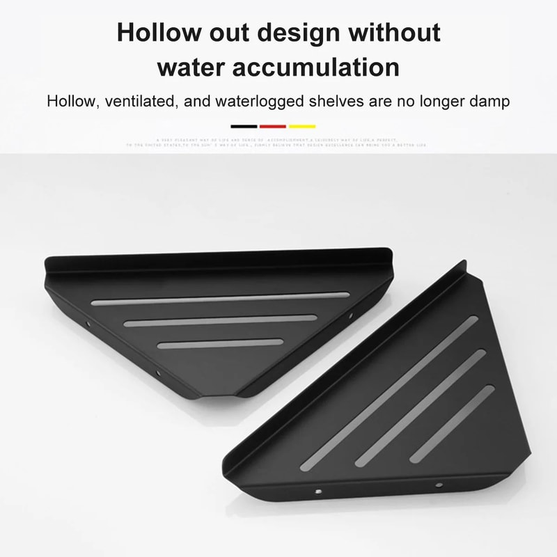 304 Stainless Steel Corner Shower Shelf No Drill Bathroom Corner Organizer 5