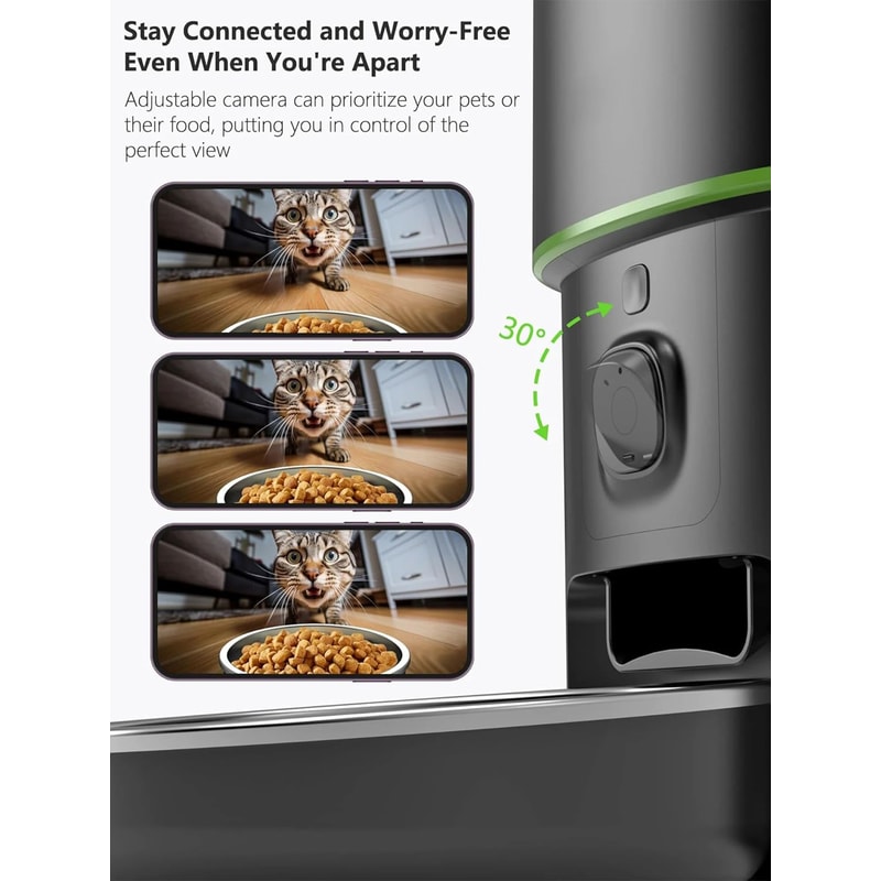 Smart WiFi Automatic Cat Feeder With Camera App Controlled Pet Food Dispenser 3