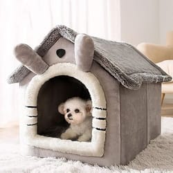cozyfold winter pet house bed for cats & small dogs
