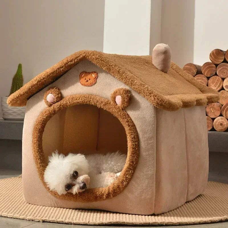 CozyFold Winter Pet House Bed For Cats Small Dogs 3