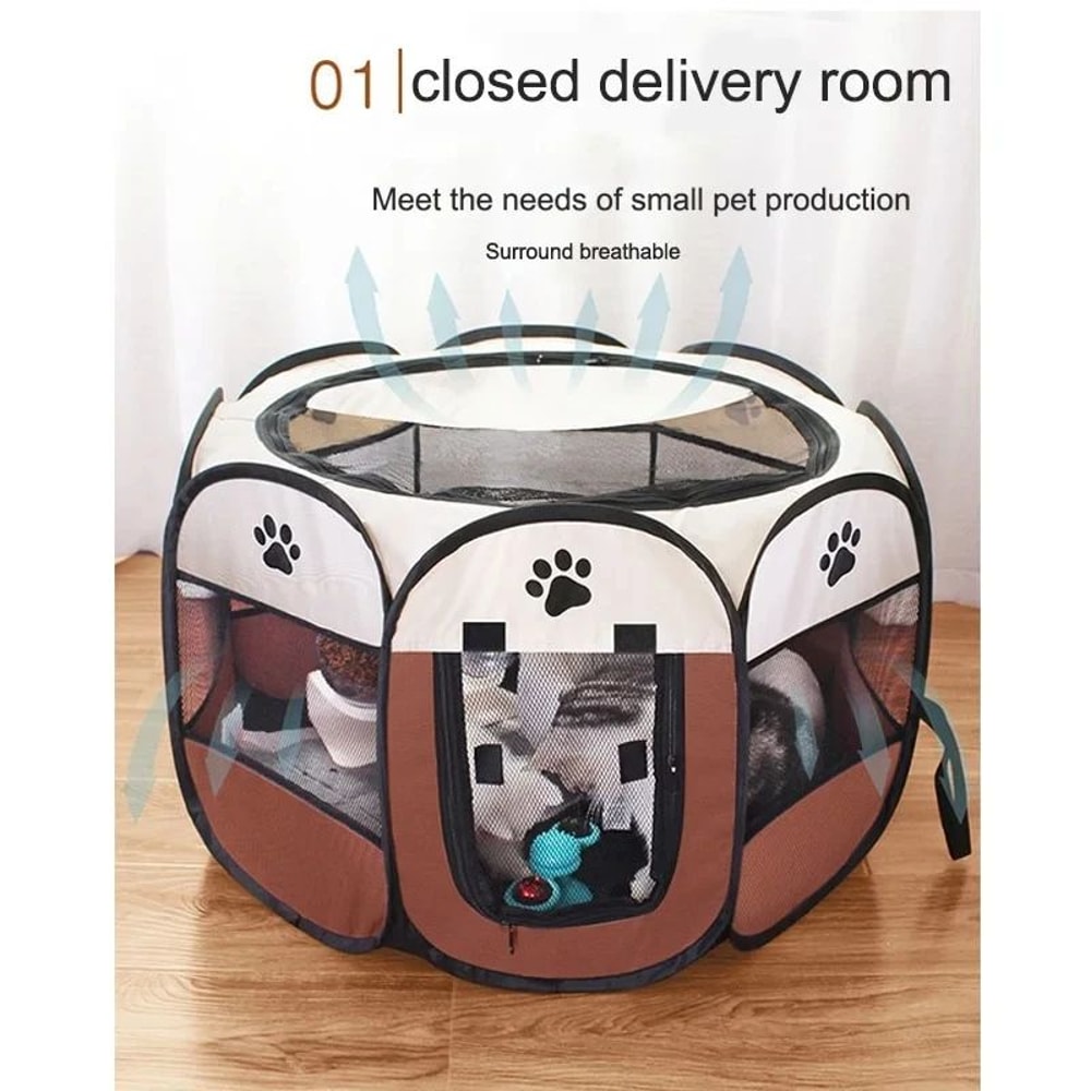 Portable Cat Tent Foldable Pet Playpen For Travel Indoor Outdoor Use 3