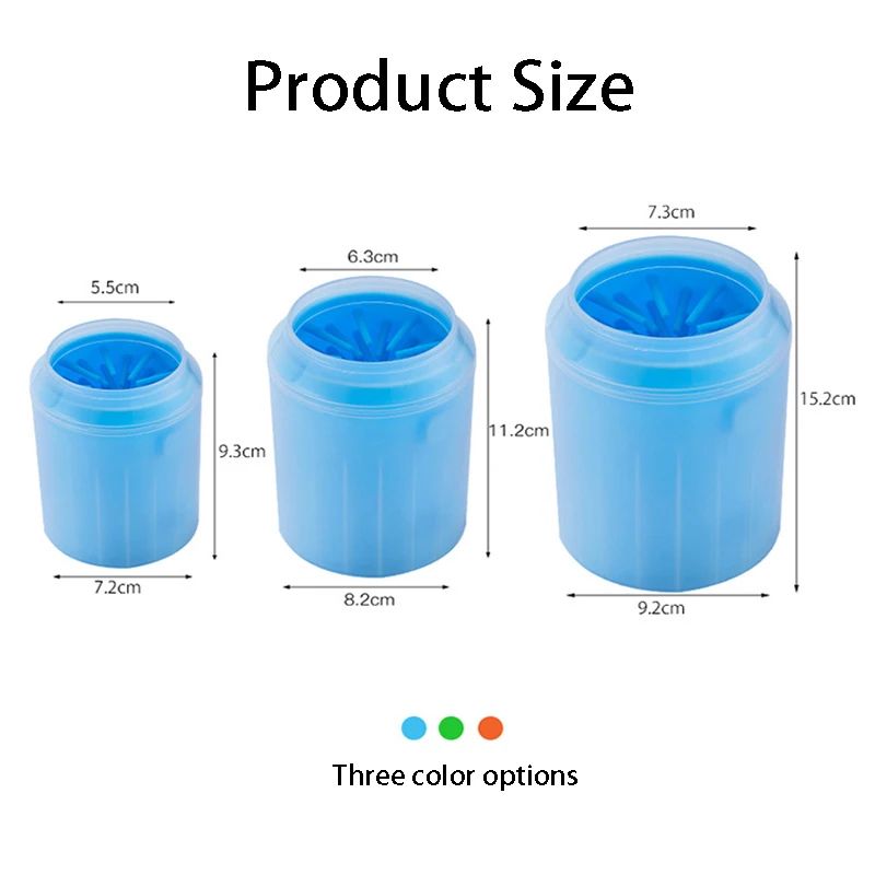 CleanPaws Portable Dog Paw Cleaner Cup With Soft Silicone Brush For Dogs Cats 1