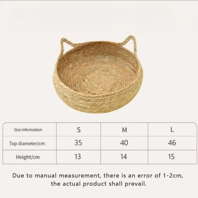 Handwoven Rattan Cat Bed With Removable Cushion Cozy AllSeason Cat Nest Baske 1