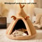 Cozy Plush Enclosed Cat House Washable Cat Cave Bed For Indoor Cats 2