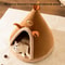 Cozy Plush Enclosed Cat House Washable Cat Cave Bed For Indoor Cats 3