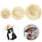 SunReady Dog Straw Hat For Small Dogs Cats Adjustable Pet Sun Hat 0