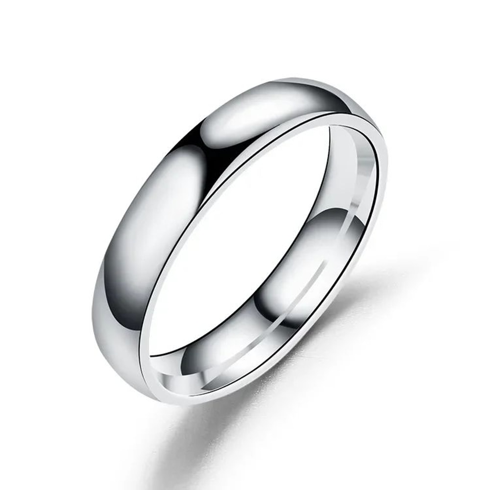 Classic Polished Titanium Ring Hypoallergenic Minimalist Wedding Band For Men Women 1