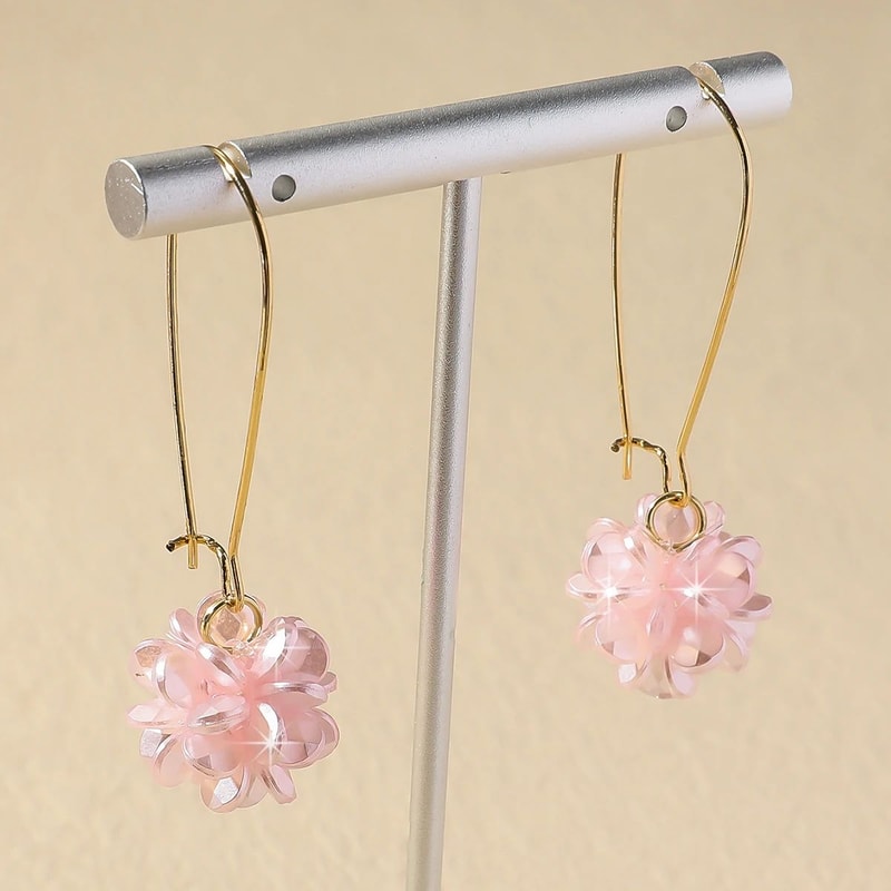 BloomPearl Floral Drop Earrings Elegant Pearl Petal Earrings For Women 3