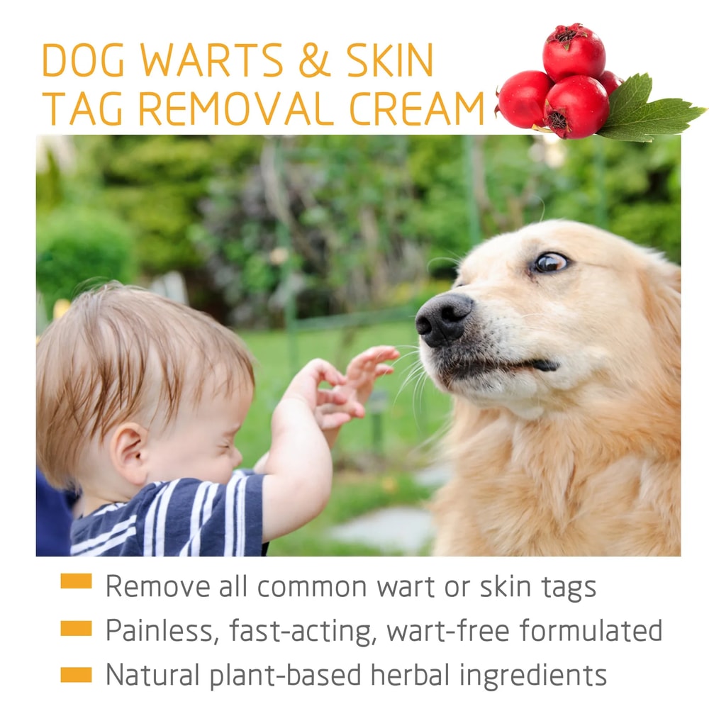 Dog Wart Remover Cream, Safe & Painless Removal of Moles, Warts, & Skin Tags