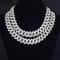 Iced Out Cuban Link Chain Triple Row CZ Diamond Hip Hop Chain Necklace For Men 2