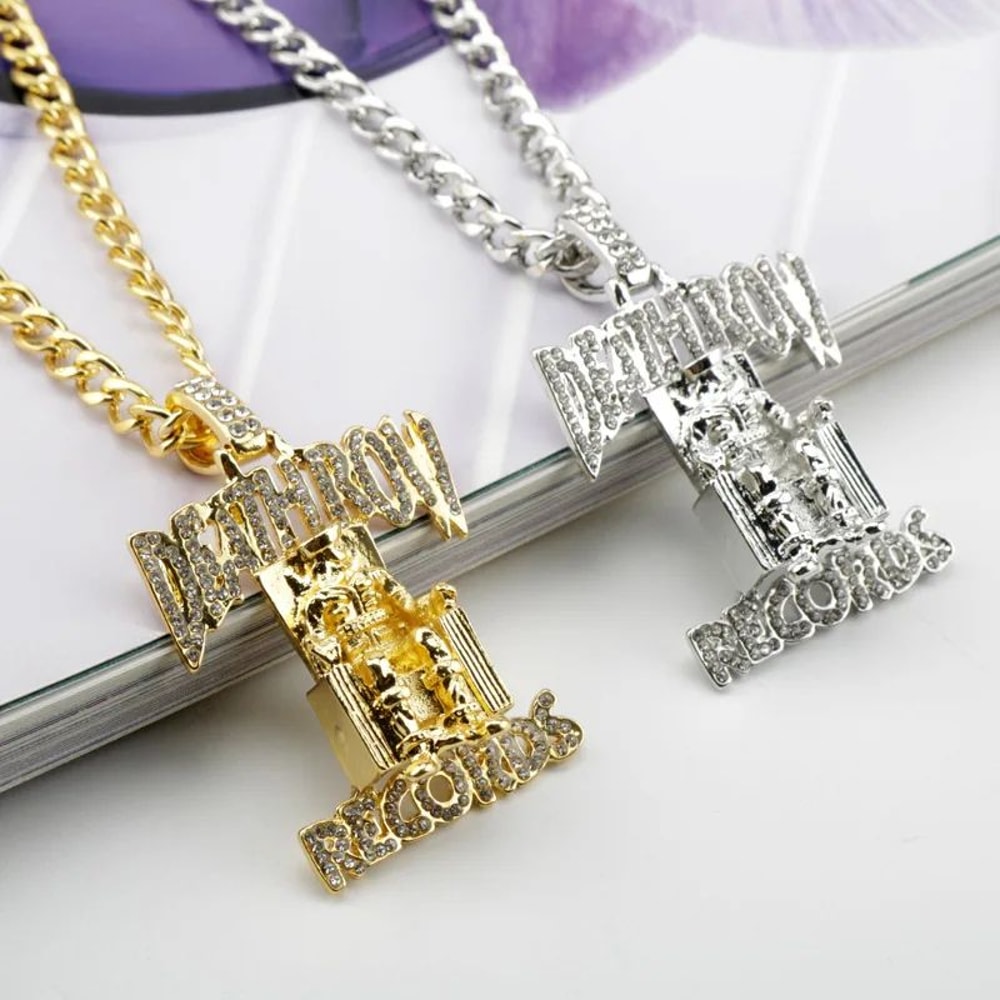 Street Rebel Zircon Prisoner Hip Hop Pendant Necklace 0