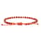 Dainty Red Carnelian Bracelet With 14K Gold Plated Beads Minimalist Agate Bead Bracelet For Women 3