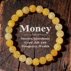 citrine bracelet for wealth and positivity – feng shui beaded crystal bracelet