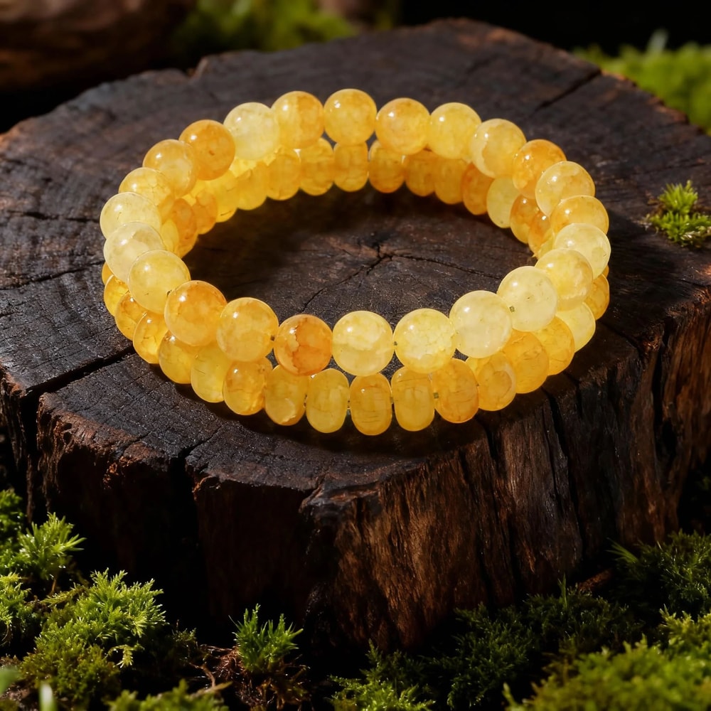 Citrine Bracelet For Wealth And Positivity Feng Shui Beaded Crystal Bracelet 4