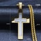 FaithGuard Stainless Steel Cross Pendant Necklace Unisex Christian Cross Necklace With 60cm Chain 1