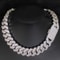 15mm Iced Out Cuban Link Chain Heavy Prong Setting Hip Hop Statement Necklace Gold Or Silver 0